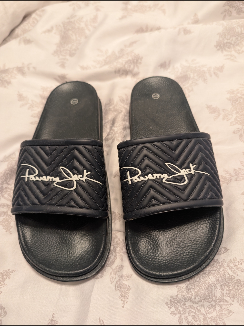 Panama Jack Men's Dark Navy Slide Sandals, Slip Ons, Size 10/12